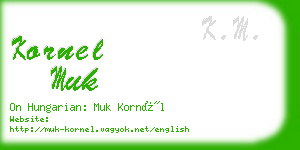 kornel muk business card